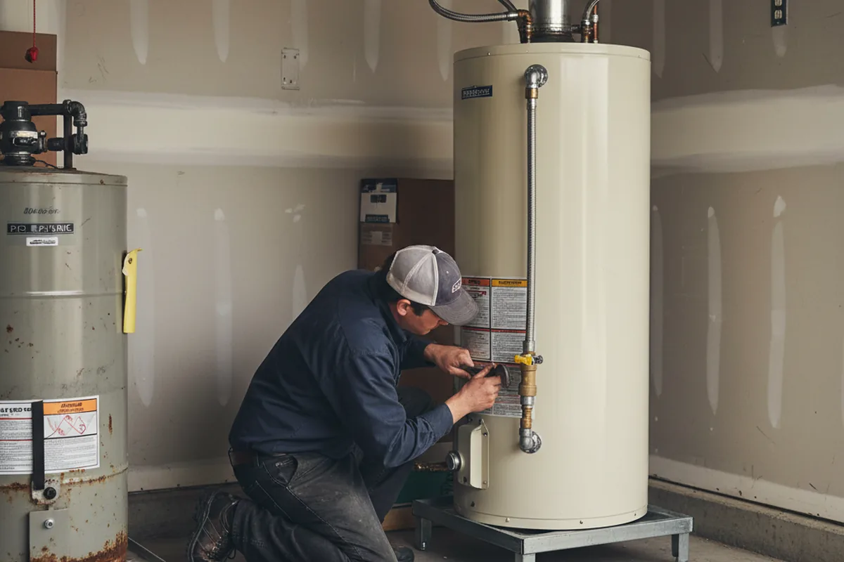 Water heater and shutoff valve replacement in North Weymouth